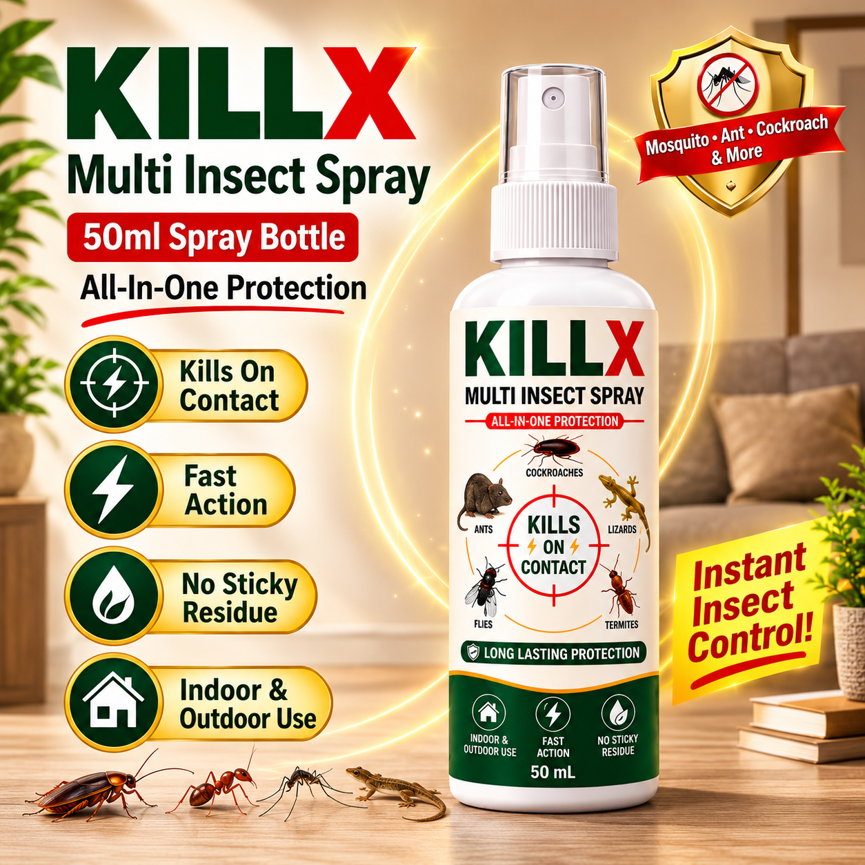 ✨HOT SELL 60% Off TODAY✨LIMITED OFFER 🔥KILLX Multi Insect Spray Buy 1 Get 2 Free