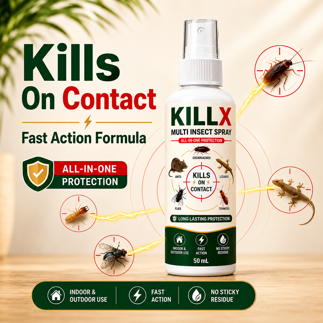 ✨HOT SELL 60% Off TODAY✨LIMITED OFFER 🔥KILLX Multi Insect Spray Buy 1 Get 2 Free