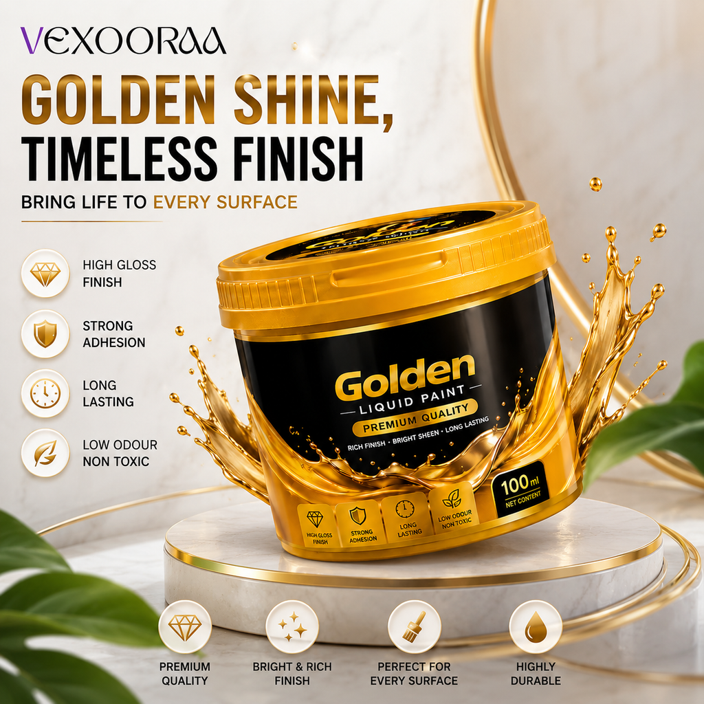 ✨ Golden Shine Liquid Paint – BUY 1 GET 1 FREE 🎁 | Premium High Gloss Finish 🏆