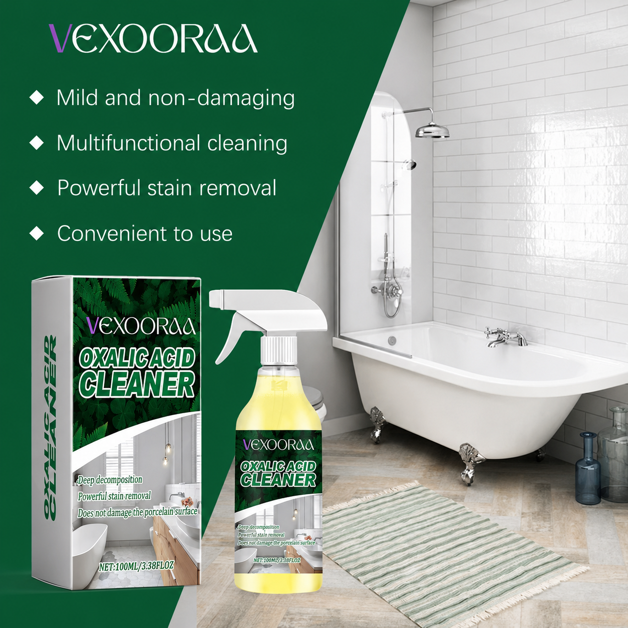 ✨HOT SELL 50% Off Today + BUY 1 GET 1 FREE✨ |Oxalic Acid Power Cleaner 🧼 | Tough Stain, Rust & Limescale Remover 🚿 | Buy 1 Get 1 Free + FREE Cleaning Brush 🎁