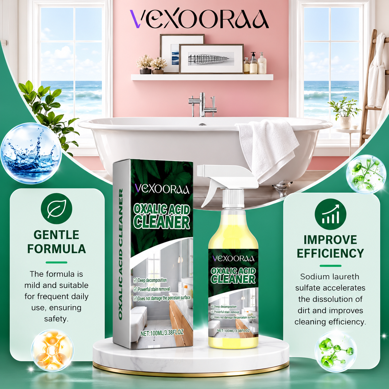 ✨HOT SELL 50% Off Today + BUY 1 GET 1 FREE✨ |Oxalic Acid Power Cleaner 🧼 | Tough Stain, Rust & Limescale Remover 🚿 | Buy 1 Get 1 Free + FREE Cleaning Brush 🎁