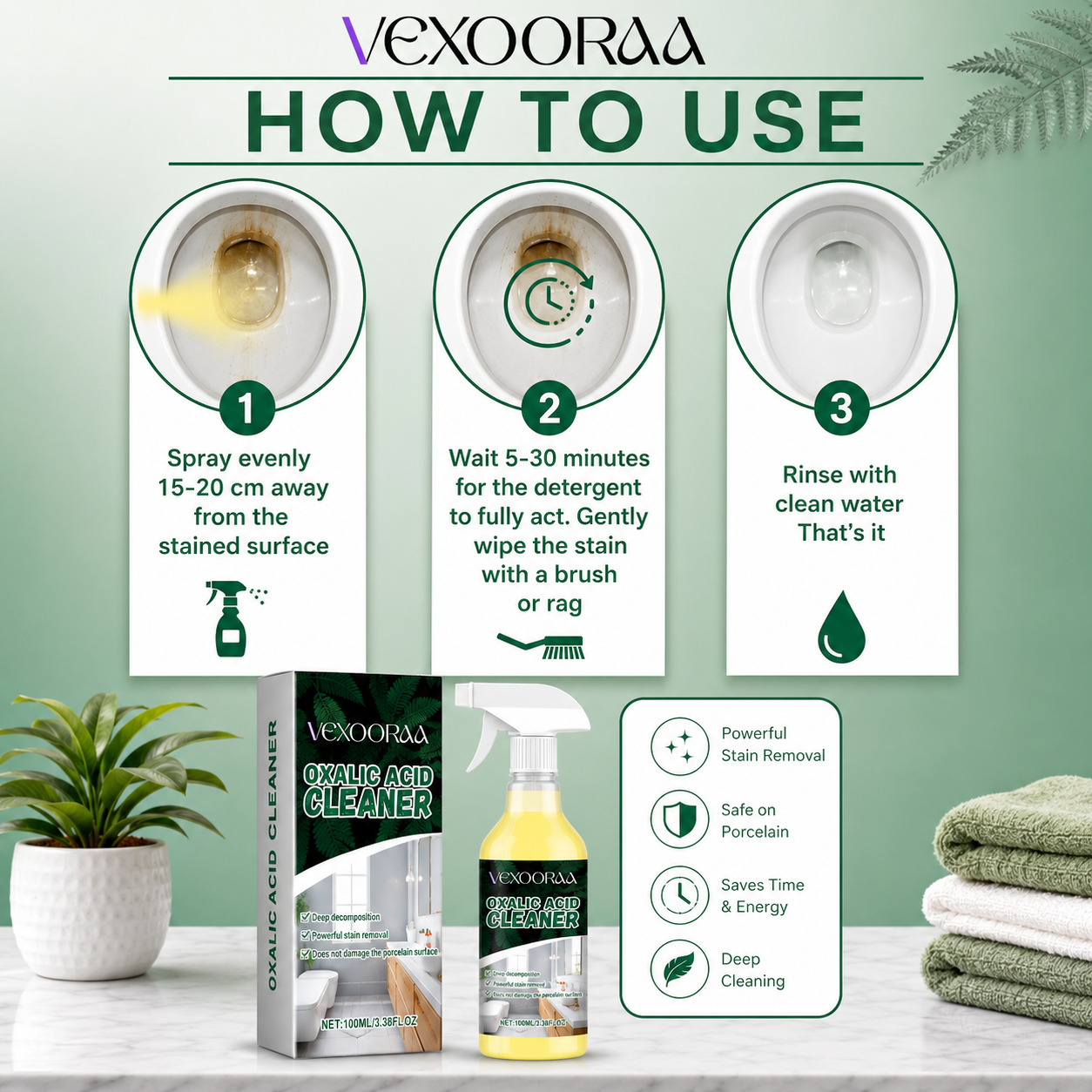 ✨HOT SELL 50% Off Today + BUY 1 GET 1 FREE✨ |Oxalic Acid Power Cleaner 🧼 | Tough Stain, Rust & Limescale Remover 🚿 | Buy 1 Get 1 Free + FREE Cleaning Brush 🎁