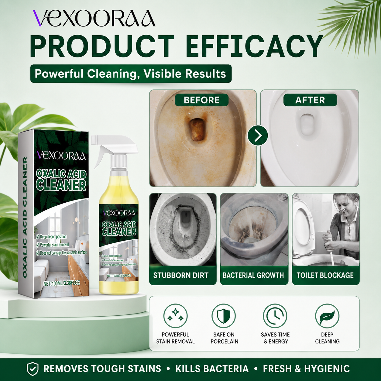 ✨HOT SELL 50% Off Today + BUY 1 GET 1 FREE✨ |Oxalic Acid Power Cleaner 🧼 | Tough Stain, Rust & Limescale Remover 🚿 | Buy 1 Get 1 Free + FREE Cleaning Brush 🎁