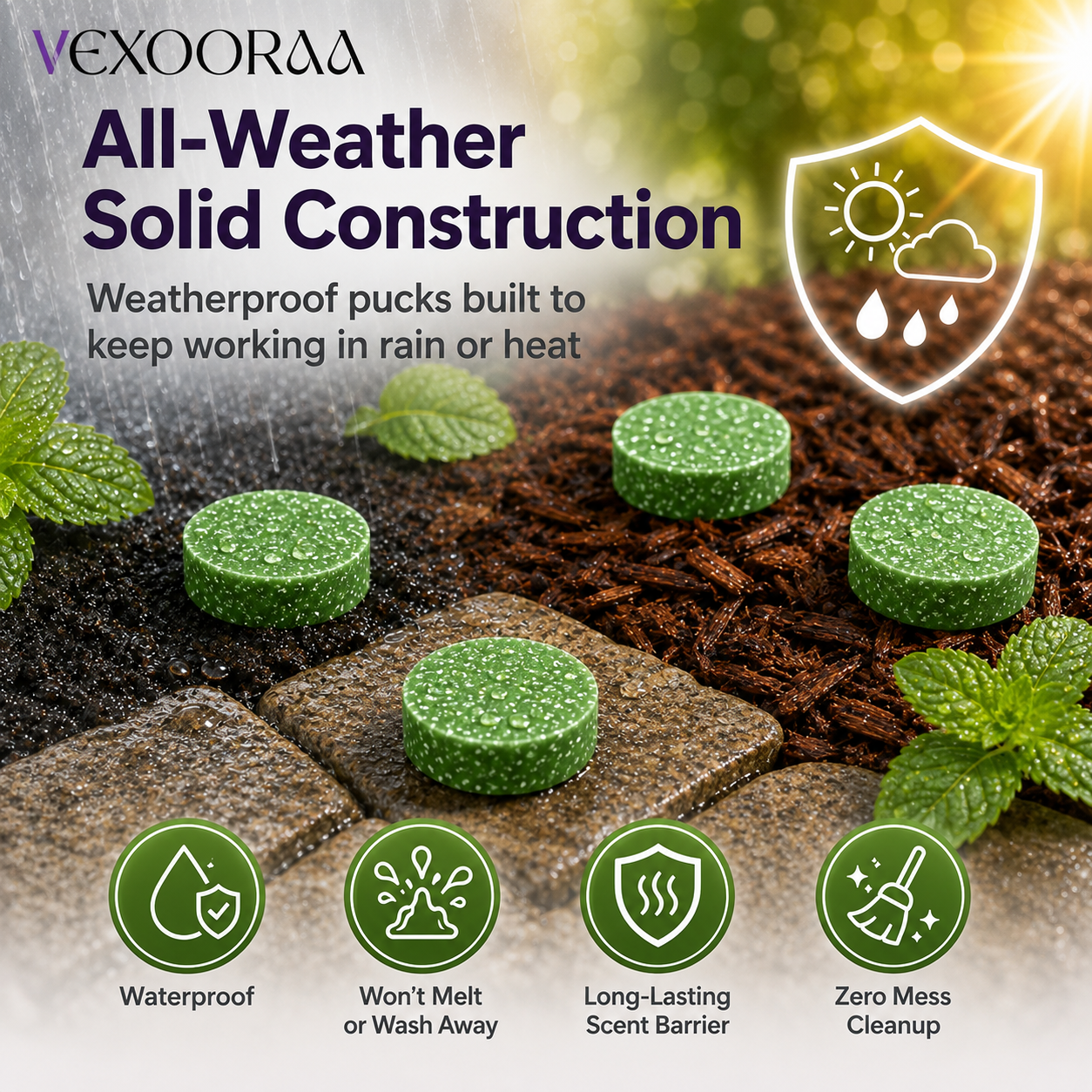 🌿🛡️ VEXOORAA All-in-One Pest Repellent Tablets | Pack Of 2 | Repels Snakes, Rats, Cockroaches, Lizards & Insects | Plant-Based | 30 Days Protection | Safe for Home & Family | Pack of 24
