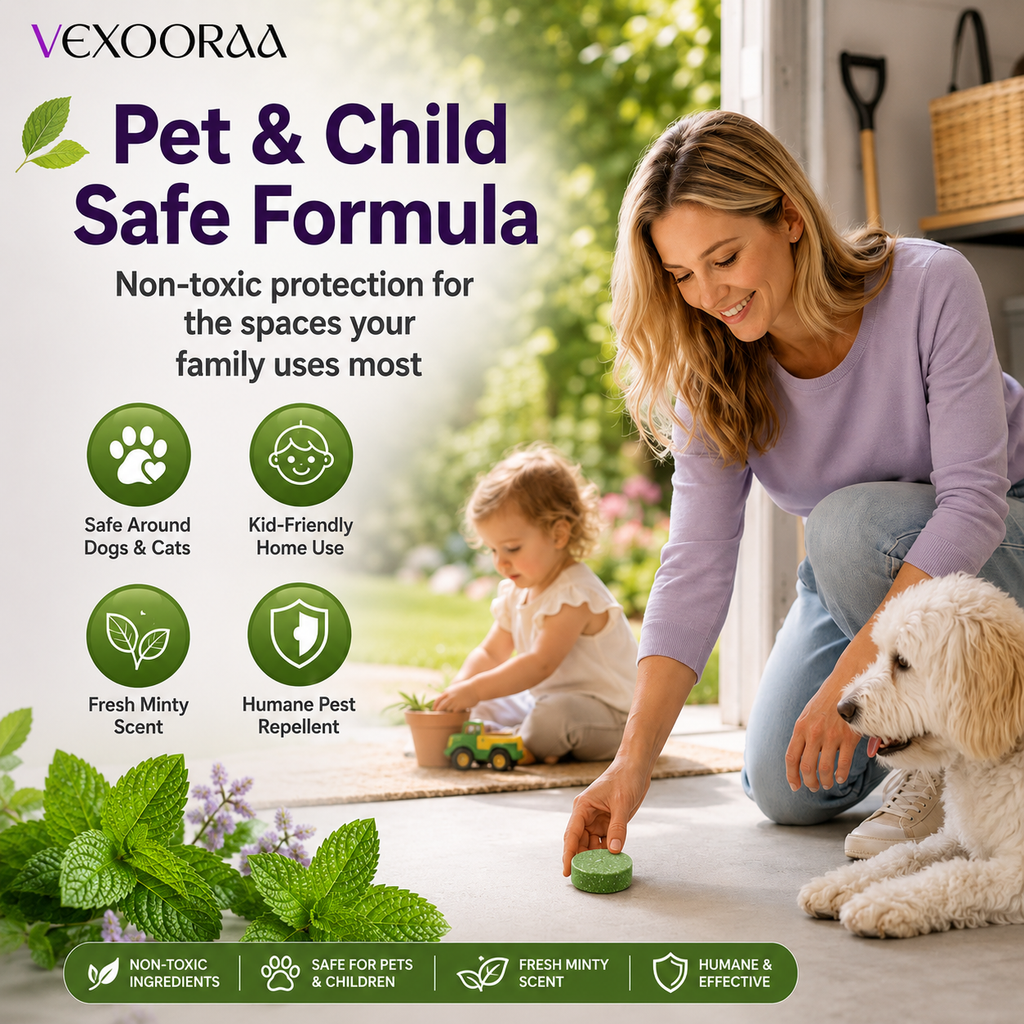 🌿🛡️ VEXOORAA All-in-One Pest Repellent Tablets | Pack Of 2 | Repels Snakes, Rats, Cockroaches, Lizards & Insects | Plant-Based | 30 Days Protection | Safe for Home & Family | Pack of 24