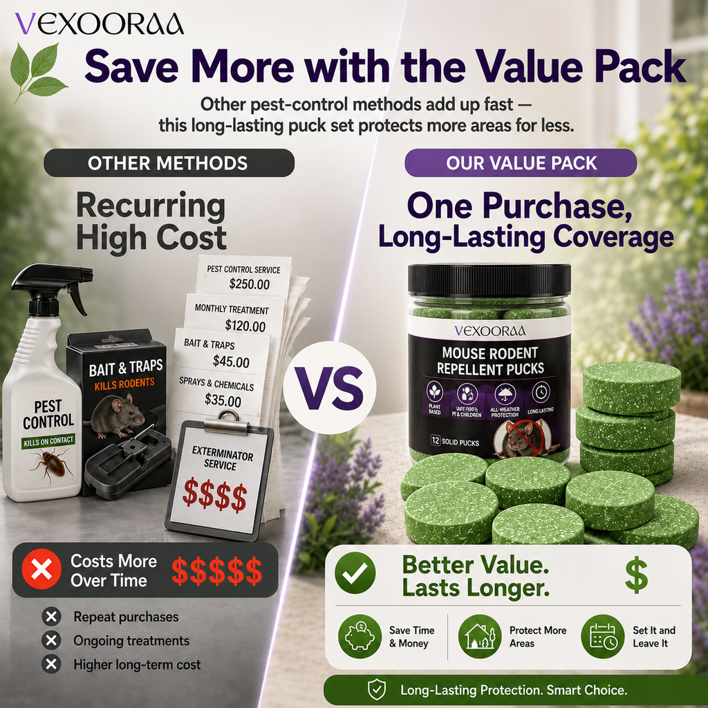 🌿🛡️ VEXOORAA All-in-One Pest Repellent Tablets | Pack Of 2 | Repels Snakes, Rats, Cockroaches, Lizards & Insects | Plant-Based | 30 Days Protection | Safe for Home & Family | Pack of 24