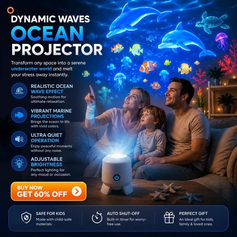 ✨HOT SELL 60% Off TODAY✨Ocean World Night Light Rotating Projector