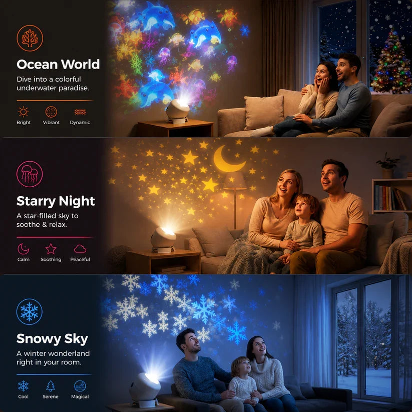 ✨HOT SELL 60% Off TODAY✨Ocean World Night Light Rotating Projector
