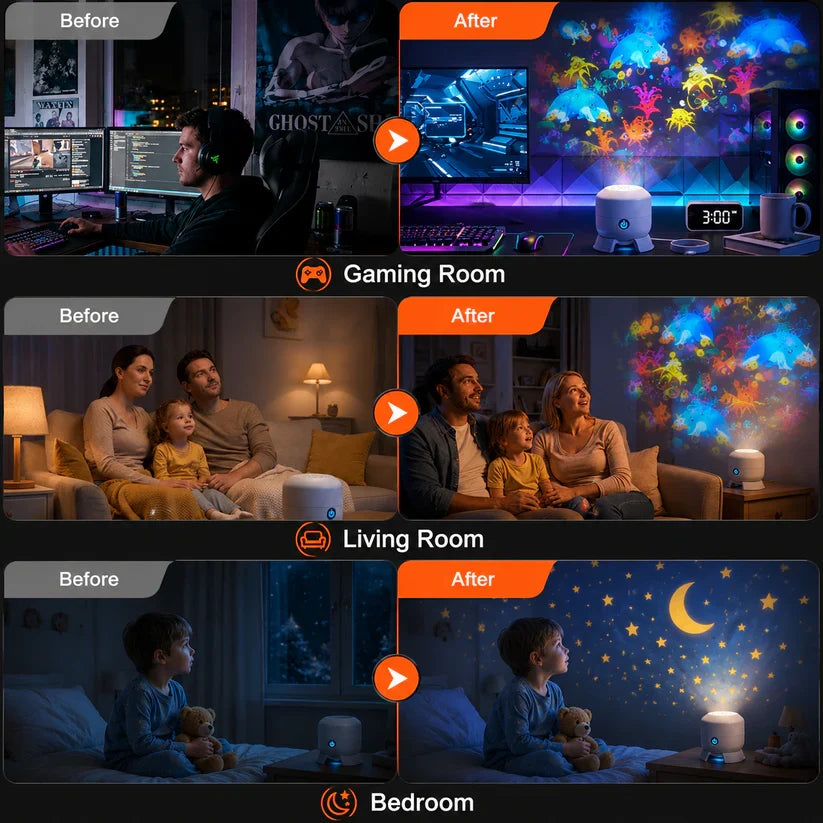 ✨HOT SELL 60% Off TODAY✨Ocean World Night Light Rotating Projector